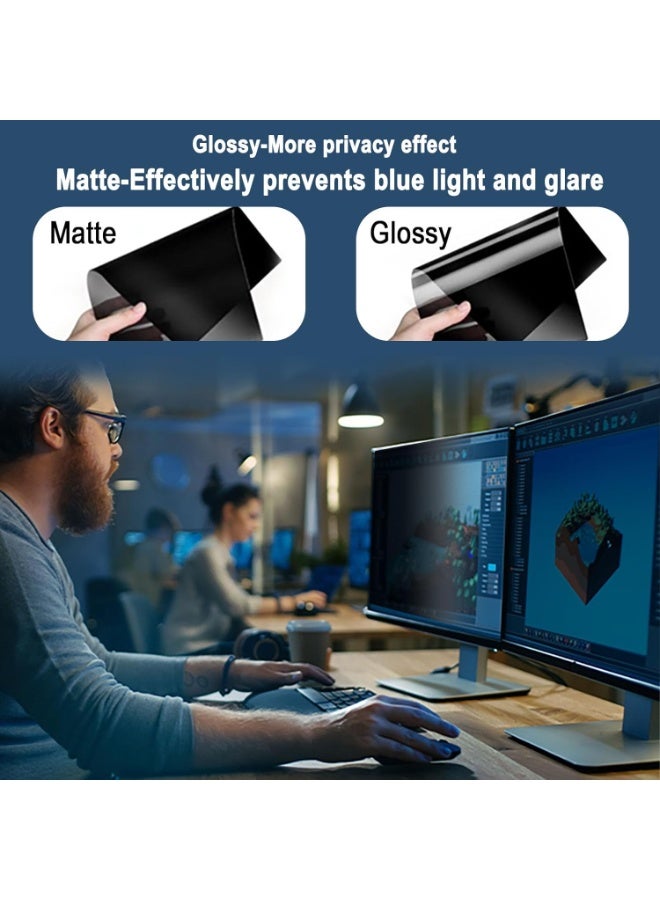[1 Pack] Computer Privacy Screen 27 Inch for 16:9 Widescreen Monitor, Removable Eye Protection Anti Glare Blue Light Filter, Anti Scratch Computer Monitor Privacy Shield 27 in - Image 5